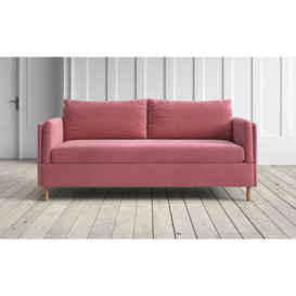 Graham and Green Edwina 3 Seater Sofa Bed in Pink Classic Velvet