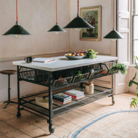 Graham and Green Industrial Marble Kitchen Island