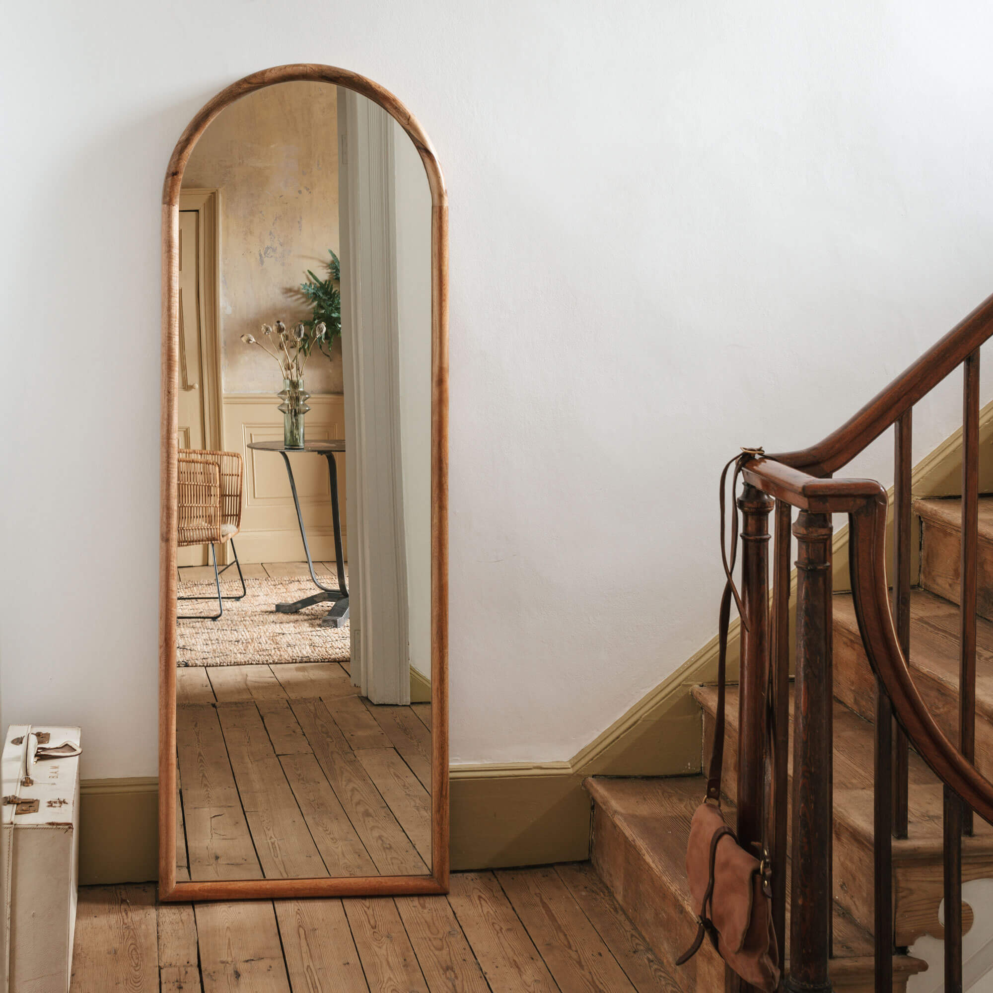 Walter Natural Wood Arched Mirror - image 1