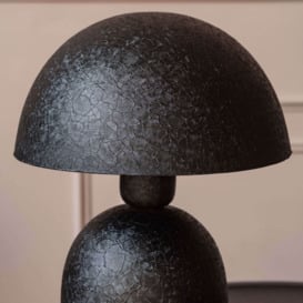 Graham and Green Black Textured Dome Table Lamp - thumbnail 3