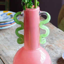 Graham and Green Fiesta Pink and Green Vase - thumbnail 2