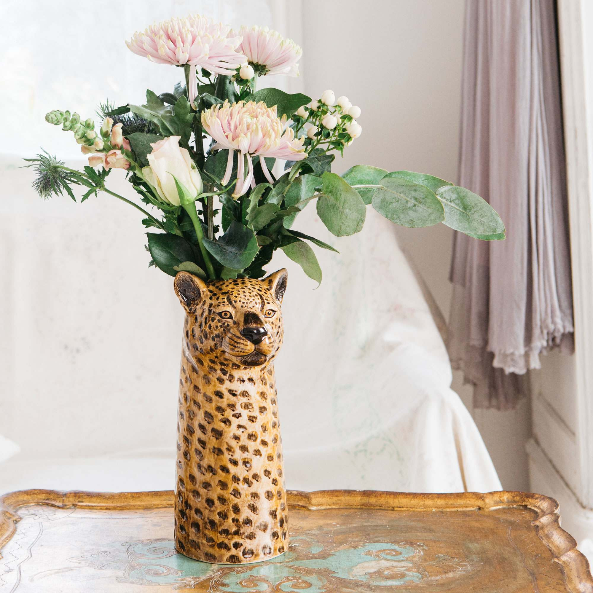 Graham and Green Leopard Flower Vase
