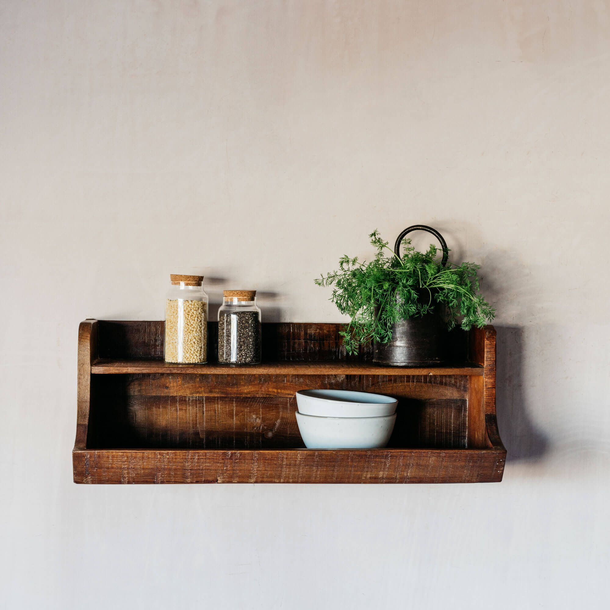Graham and Green Recycled Wood Shelf 60cm