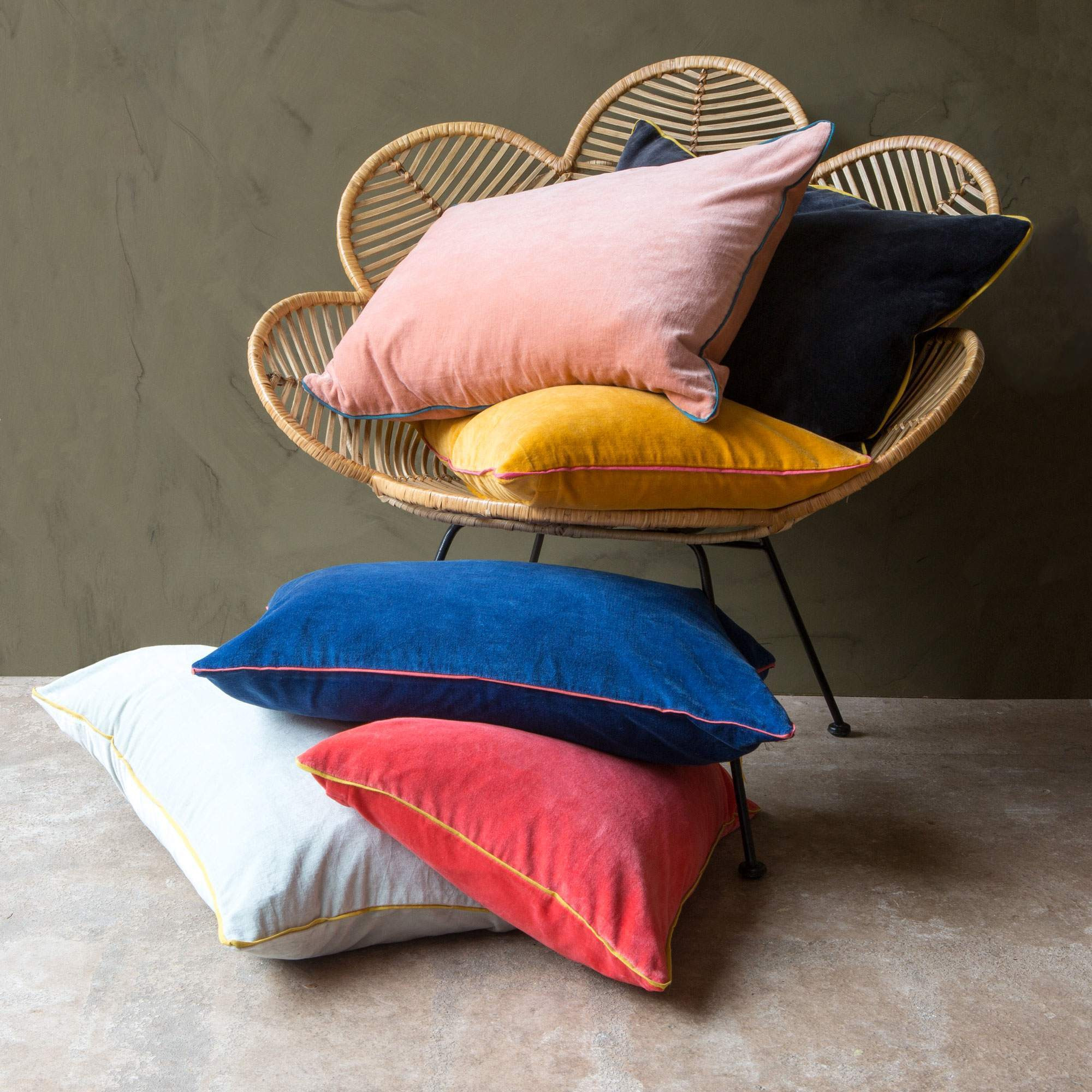 Graham and Green Amara Rectangular Charcoal Cushion