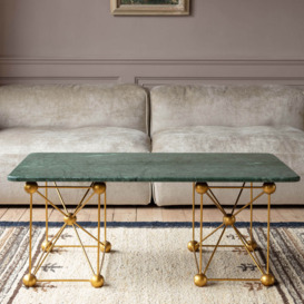 Graham and Green Molecule Green Marble Coffee Table - thumbnail 2