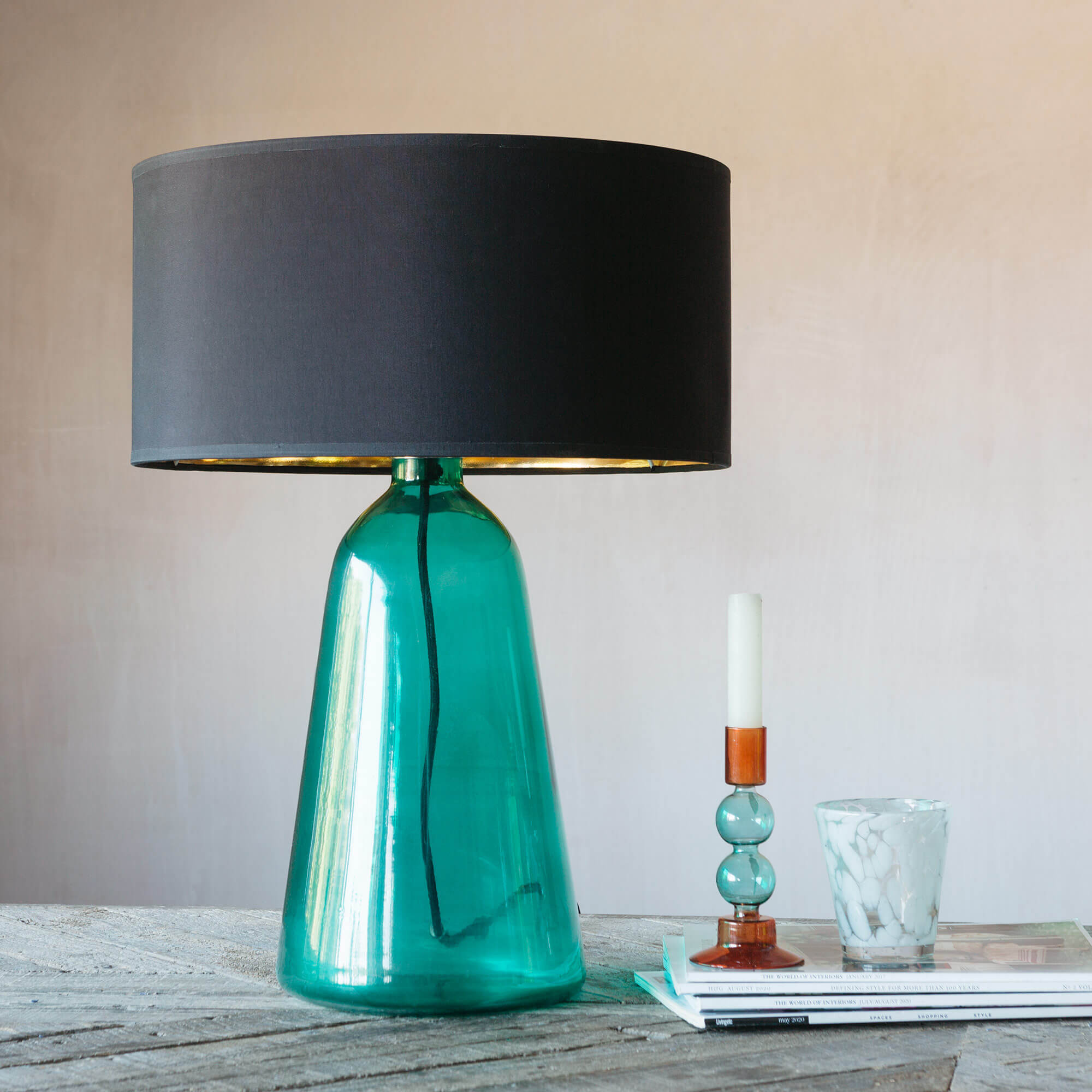 Graham and Green Gianni Turquoise Table Lamp