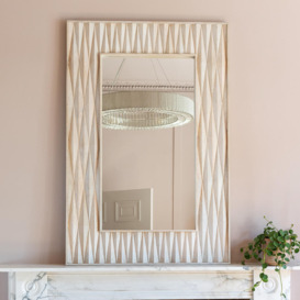 Graham and Green Carved Diamond Wall Mirror