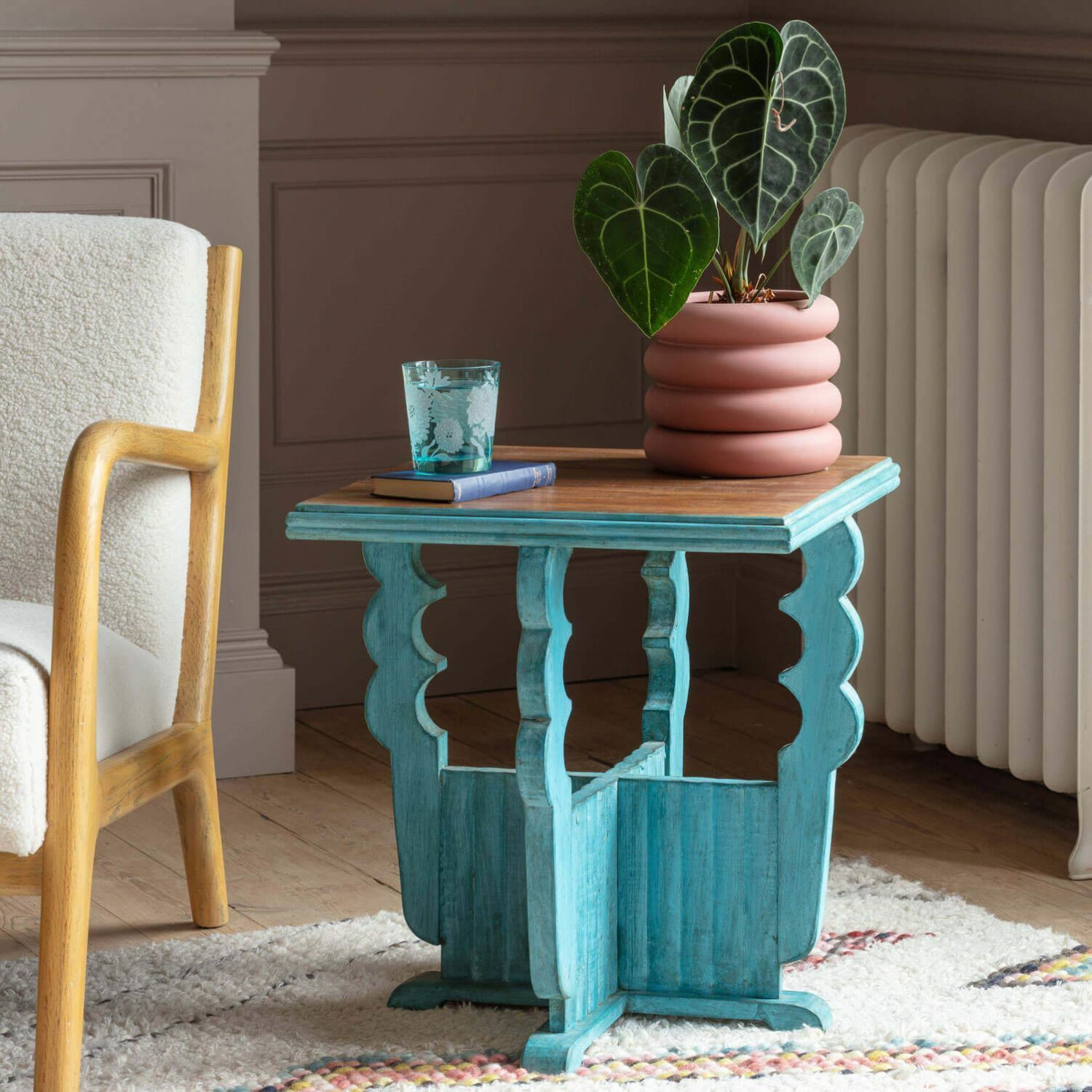 Graham and Green Bombay Blue Side Table - image 1
