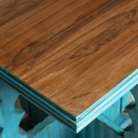 Graham and Green Bombay Blue Side Table - thumbnail 2