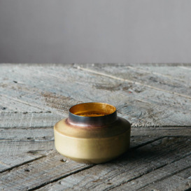 Burnt Brass Pot Tea Light Holder - thumbnail 2