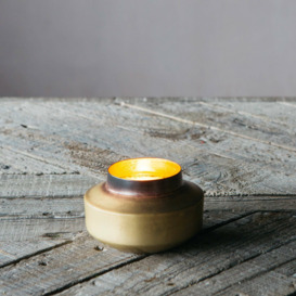 Burnt Brass Pot Tea Light Holder