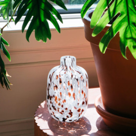 Graham and Green Small Brown Speckled Glass Vase - thumbnail 1