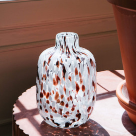 Graham and Green Small Brown Speckled Glass Vase - thumbnail 2