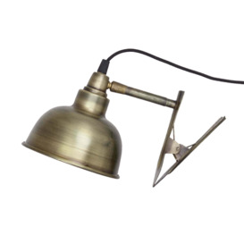 Antiqued Brass Wall Lamp Clip
