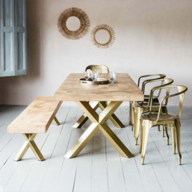 Faye Parquetry Six Seater Dining Table - thumbnail 2