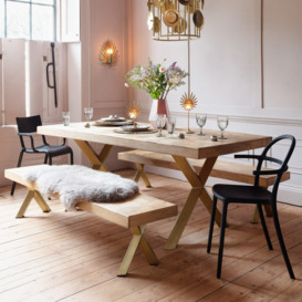 Faye Parquetry Six Seater Dining Table - thumbnail 1
