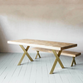 Faye Parquetry Six Seater Dining Table - thumbnail 3