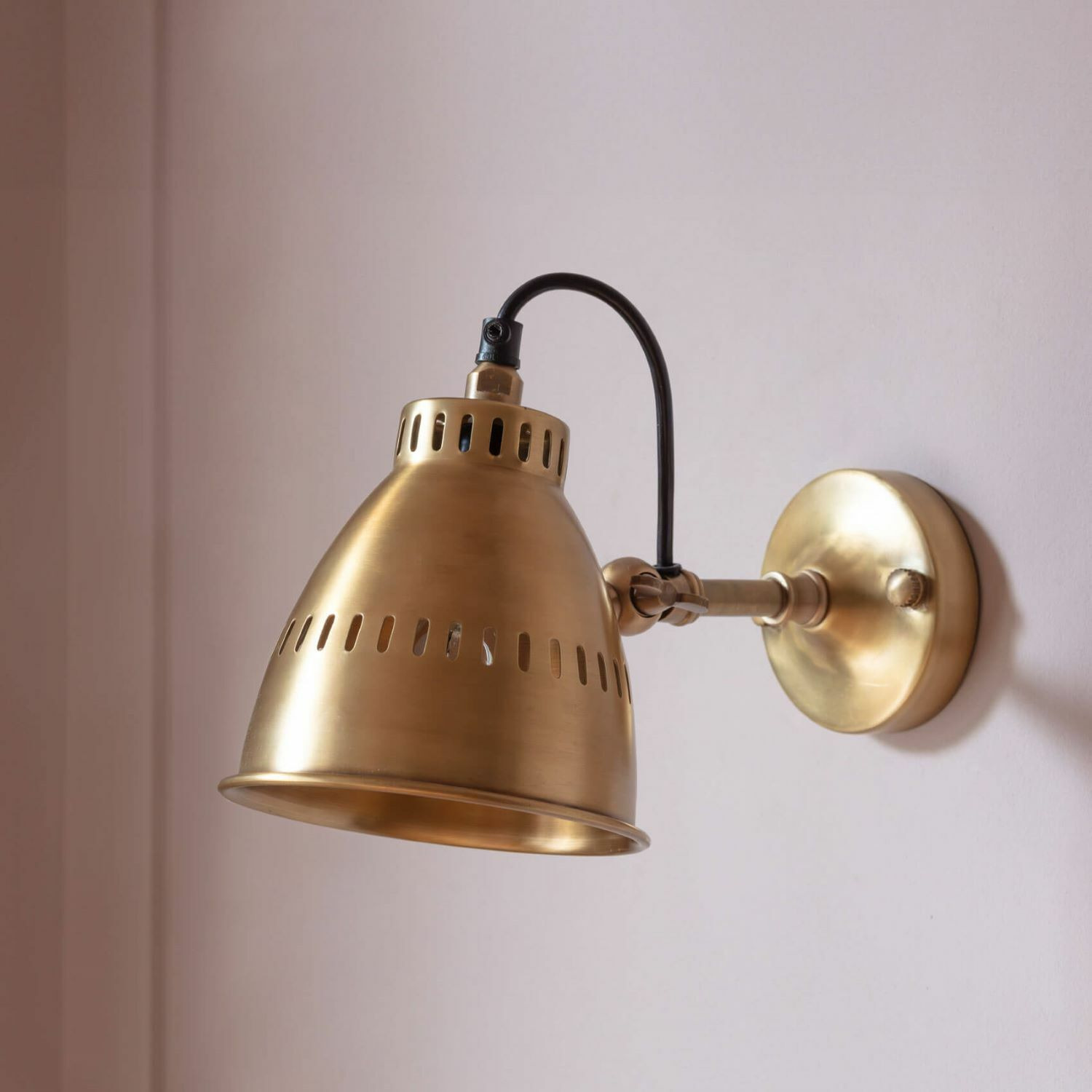 Graham and Green Alec Antique Brass Adjustable Wall Light - image 1