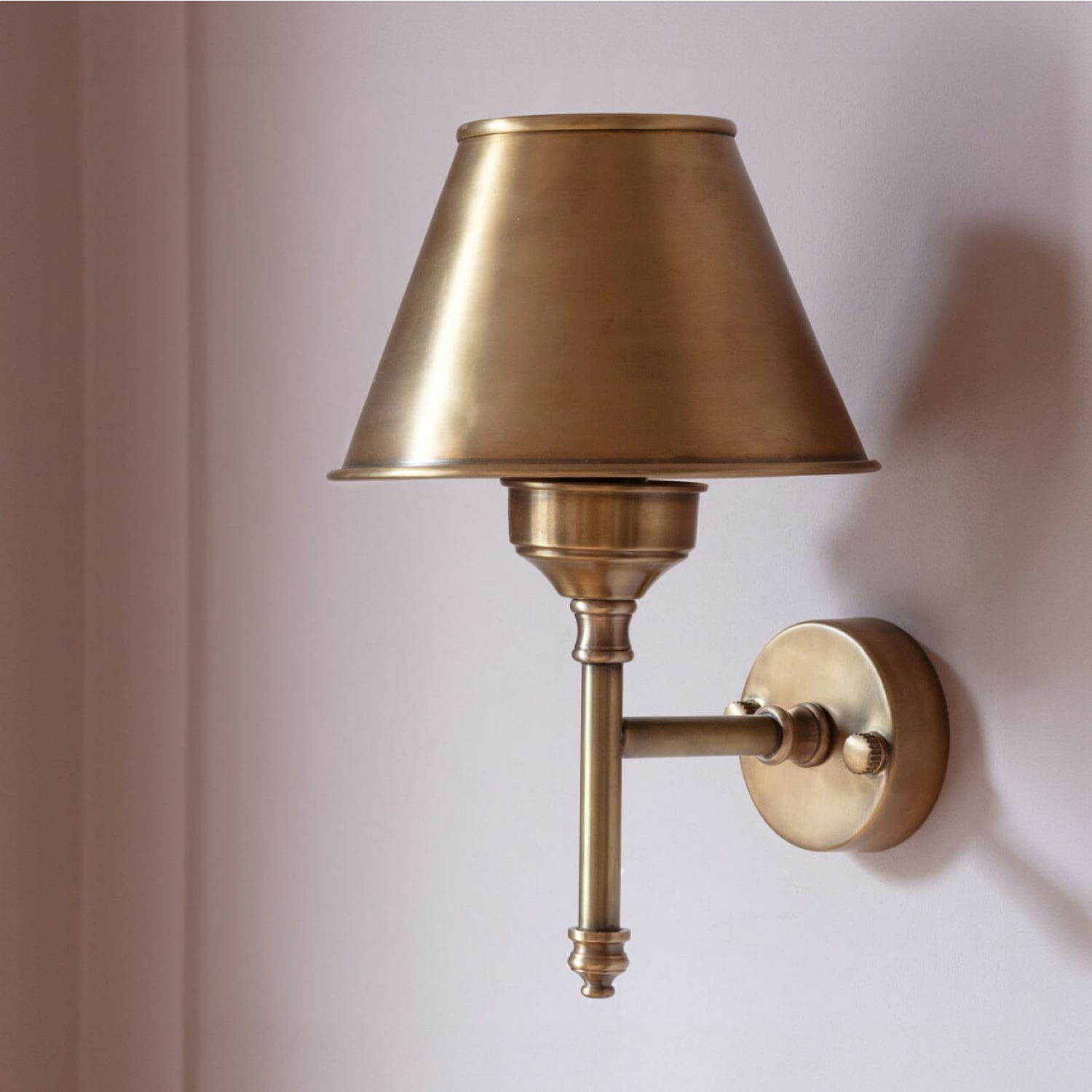Graham and Green Rory Antique Brass Wall Light - image 1