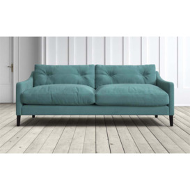 Graham and Green Deep Dream 4 Seater Sofa in Lagoon Stain Guarded Velvet