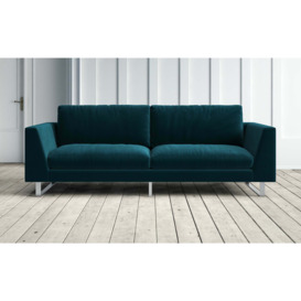 Graham and Green New York 3 Seater Sofa in Turquoise Classic Velvet