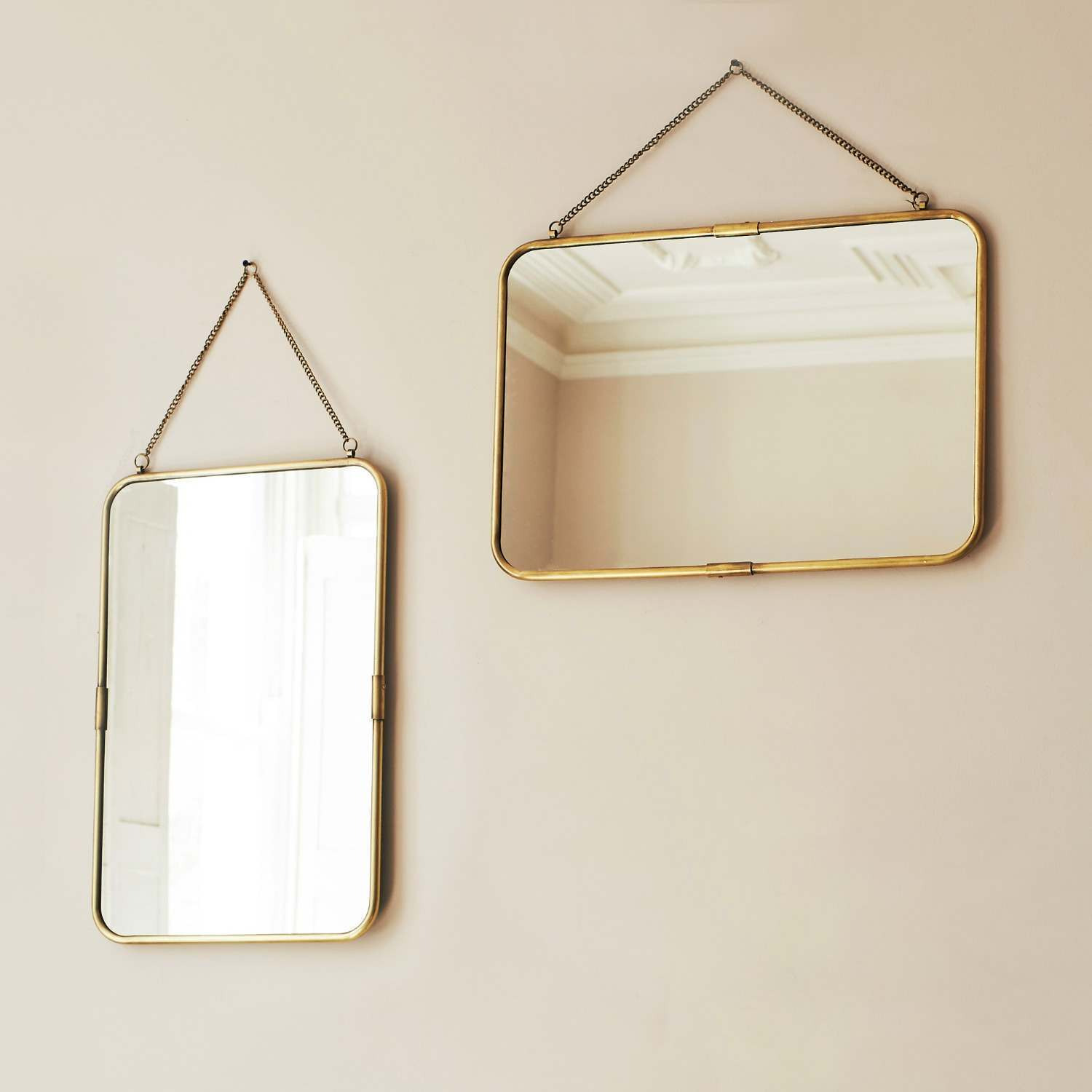Graham and Green Gold Large Portrait Carriage Mirror