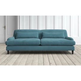 Graham and Green Campbell 3 Seater Sofa in Airforce Blue Stain Guarded Velvet