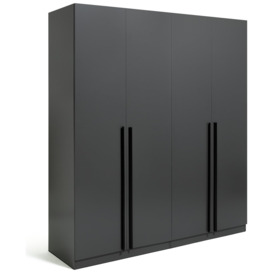 Habitat Munich 4 Door 3 Drawer Wardrobe - Anthracite