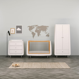 Snuzkot Skandi 3 Piece Nursery Furniture Set - White & Grey