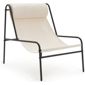 Habitat Teka Metal Garden Chair - Cream