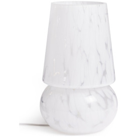 Habitat Rahnn Confetti Glass Table Lamp - White