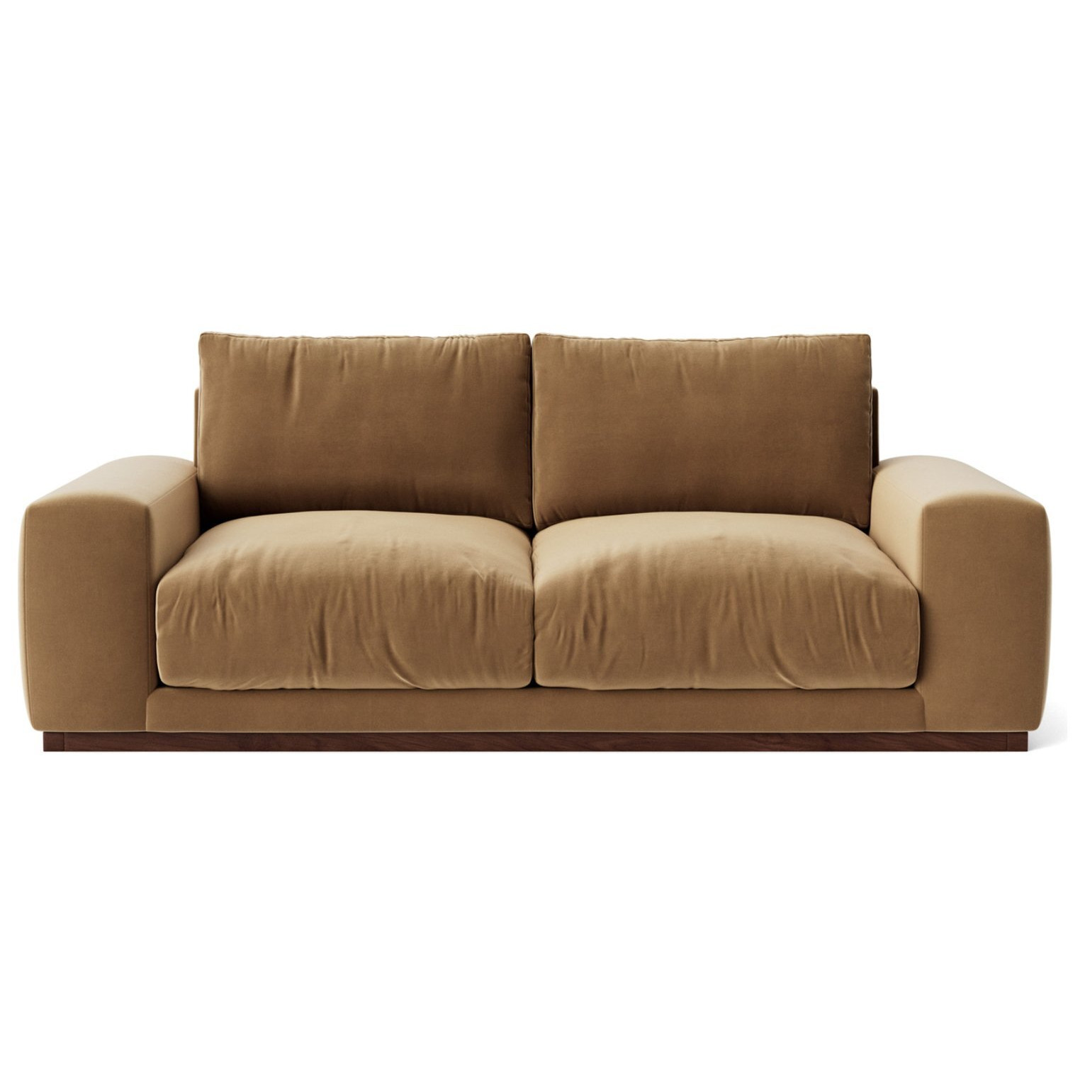 Swoon Denver Velvet 2 Seater Sofa - Biscuit