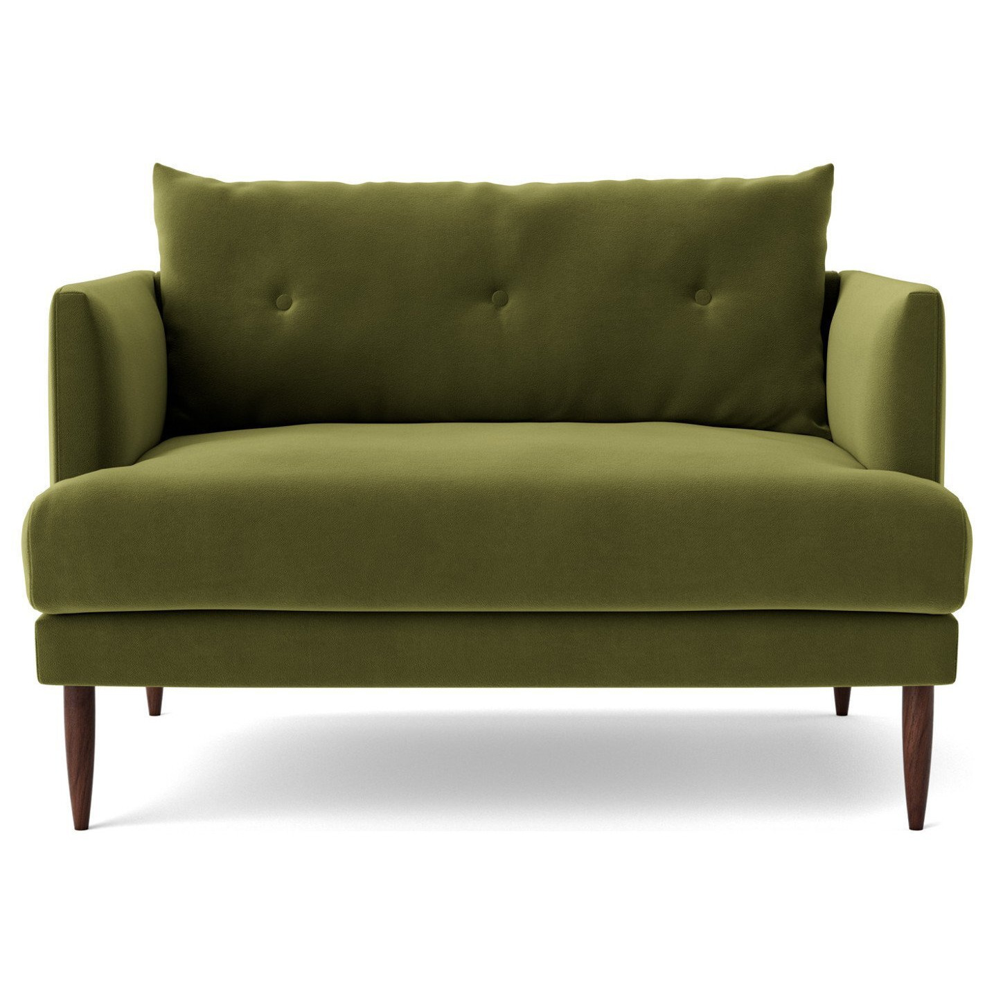 Swoon Kalmar Velvet Cuddle Chair - Fern Green