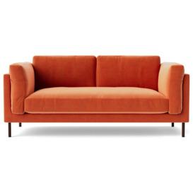 Swoon Munich Velvet 2 Seater Sofa - Burnt Orange