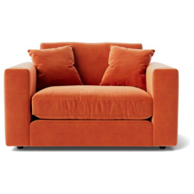 Swoon Althaea Velvet Cuddle Chair - Burnt Orange
