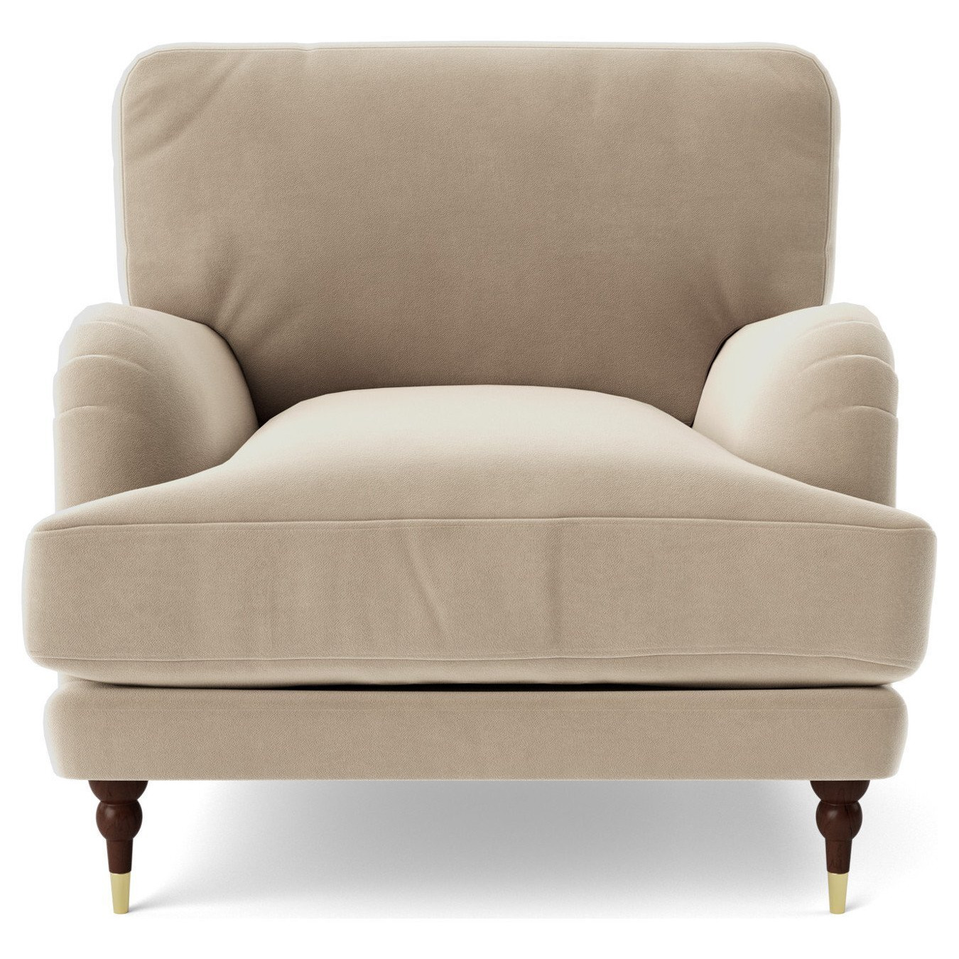 Swoon Charlbury Velvet Armchair - Taupe