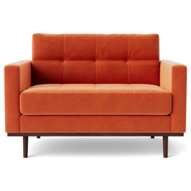 Swoon Berlin Velvet Cuddle Chair - Burnt Orange
