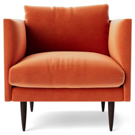 Swoon Luna Velvet Armchair - Burnt Orange