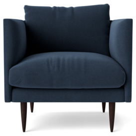 Swoon Luna Fabric Armchair - Indigo Blue