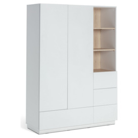 Habitat Skandi 2 Door 4 Drawer Open Wardrobe - White