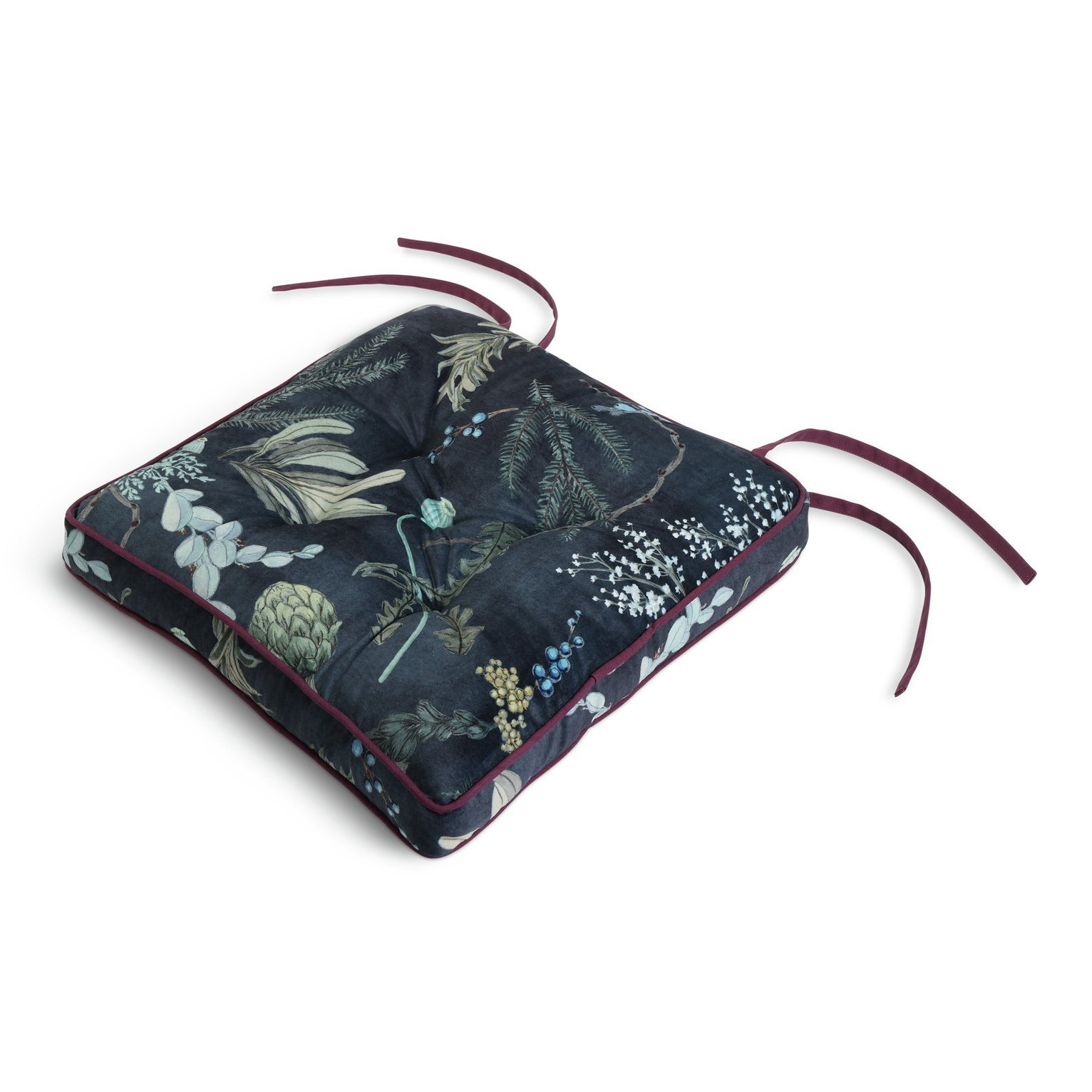 Habitat Winter Floral Pack of 2 Seat Cushion
