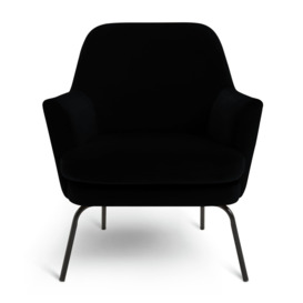Habitat Celine Velvet Accent Chair - Black
