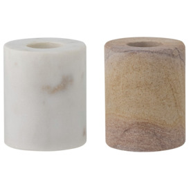 Bloomingville Lavina Marble Candle Holder - Set of 2