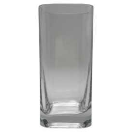 Habitat Small Round Edge Square Glass Vase - Clear