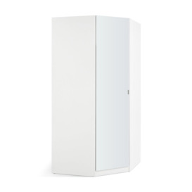 Habitat Munich Corner 1 Door Mirror Wardrobe - White