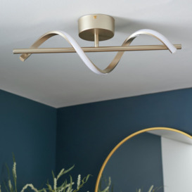 Shore Light Caliso Metal LED Flush to Ceiling Light - Gold