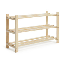 Habitat Karee 3 Shelf Shoe Storage Rack - Pine