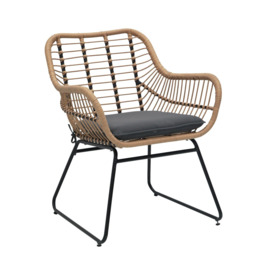 Habitat Ross Rattan Effect Garden Chair - Natural