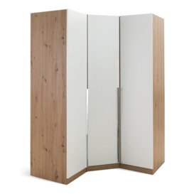 Habitat Munich Corner 3 Door Wardrobe - Oak