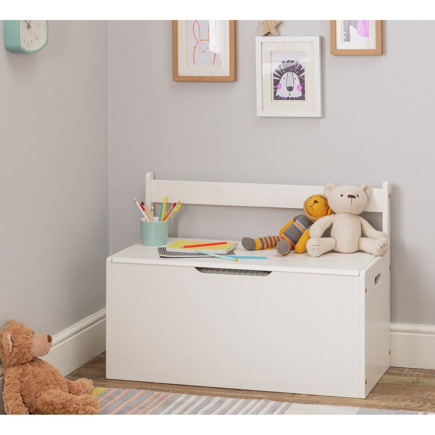 Toy Box Bench With Box Storage Long Toy Storage Bench Argos Home